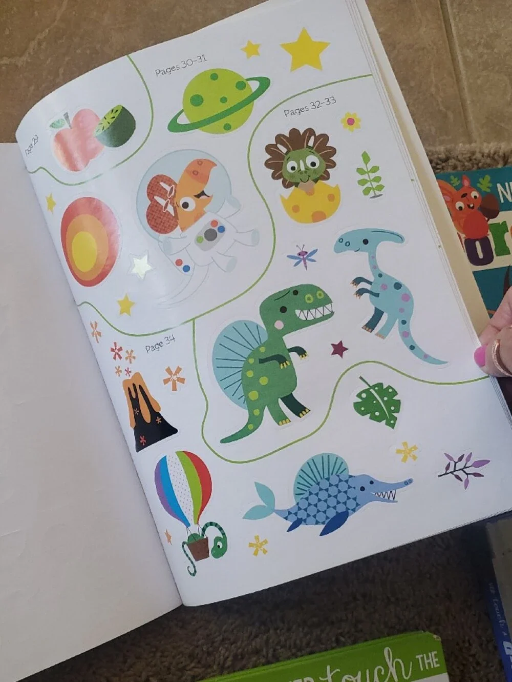 Never Touch a Dinosaur! Interactive Kids Toy Books - Green